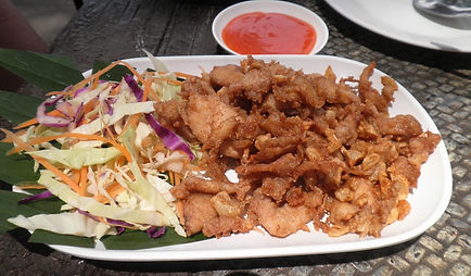 Delicious deep fried pork - Salaloy Seafood Rawai Beach