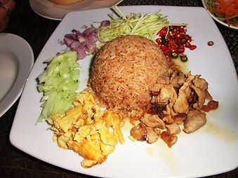 Thai style fried rice with shrimp paste and sweetened pork - Salaloy Seafood Phuket