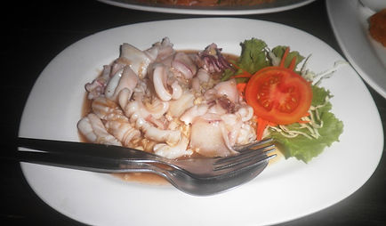 Squid dish at Chez Bernard's