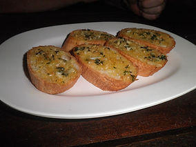 Delicious garlic bread at Chez Bernard's Patong